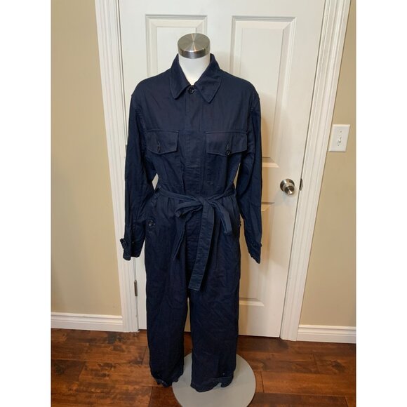 45R RPM Blue Dark Wash Japanese Denim Jumpsuit NWT $812, Size Small (2) - Picture 1 of 12